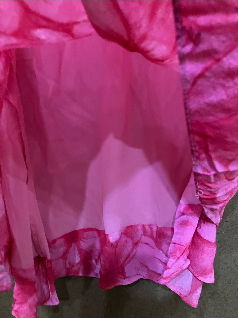 Donna Ricco Hot Pink Floral Sleeveless Layered blouse - Picture 8 of 10